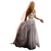 ボヘミアンAラインのウェディングドレス恋人の首3Dアップリケの花嫁のドレスBoho Beading Bridal Gowns Robes de Mariee