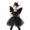 Girl039s kleider girtls schwarze schwan cosplay kostümen Kinder Littler böse Kleid für Kinder