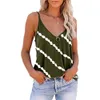 Women Sleeveless Spaghetti Strap Vest Casual V Neck Oblique Striped Tank Tops Summer Basic Loose Camisole Female Plus Size S-5XL 210507