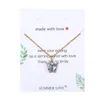 & Pendants Jewelrypendants Colorful Butterfly Pendant Necklace Gold Chains For Women Simple Temperament Resin Stone Druzy Necklaces Drop Del