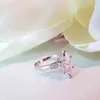 DF 1.8 12 * 6mm Marquise Briliant Classic Style Moissanite Engagement Anniversary Ring Real 14k Vitguld