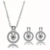 Popular Bridal Ornaments Beautiful Necklace + Earring Jewelry Sets Filled Austrian Crystal For Women