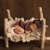 Blankets & Swaddling 50x50cm Baby Pography Crochet Blanket Born Basket Filler Woven Carpet Background Po Shooting Backdrop Cushion