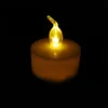 LED bougie chauffe-plat sans flamme bougie colorée flamme clignotante lampe de bougie de mariage fête d'anniversaire décoration de lumière de Noël DH8899