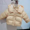Fleece plaid vinter parkas barn jacka för koreanska pojkar flickor varm tjock sammet barns kappa toddler ytterkläder huva överrock 211203
