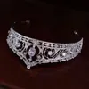 Shining Silver Color Crowns Dames Prom Vintage Handgemaakte HeadPeice Accessoire Bruids Bruiloft Haar Sieraden Crystal Alloy Tiara