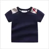 Bra kvalitet Baby Boys Sommar Kortärmade T-shirts Bomull Barn Toppar T-shirts Barn Kläder Pojke T-shirt