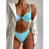 Yüksek Waisted Bikini Push Up Mayo Kadın Set Seksi Kadınlar Mayo Biquini Mayo Yüzme Suits Beachwear 210625