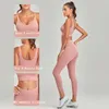 Yoga Set High Wist Leggings Sports Clothing Tight Pants Women's Suit Bras Gym Workout Clothes Fitness 210802