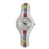 Orologi da polso Lucky Sonny 30mm Orologio da donna piccolo Antiurto Impermeabile Luxury Ladies Ar Bracciali in metallo Strass Bu Orologi da uomo