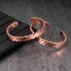 Vinterly Magnetic Copper Bracelet Men Adjustable Open Cuff Arthritis Health Energy Charms Bracelets Bangles Women