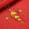 Ensemble de bijoux pour femmes, collier et boucles d'oreilles avec pendentif en or Fulani africain et éthiopien, grande Hyperbole, cadeaux de mariage pour femmes