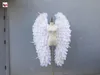 新しい到着創造的な結婚式の写真背景の装飾撮影の小道具純粋な手作り女性大きいダチョウの羽ホワイトフェアリーウィング110 * 150cm