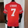 Koszulki piłkarskie Ohio State Buckeyes Football Jersey NCAA College C.J. Stroud Red Size S-3xl Wszystkie zszywane mężczyzn Młodzież domowy