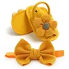 Sandaler Baby Girls Skor Söt Blommor Andningsbara Anti-Slip Summer Sandaler + Bow Headbands 0-18m