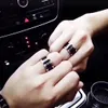 New Women Love Titanium Steel Ceramic Ring Men and Women Fashion Black White Weddings Ring 20206281433