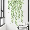 Wall Stickers 2Sheets Of Creative Wallpaper Living Room Background Green Plant Decor