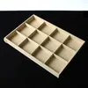 Caixas de armazenamento BINS Organizador de jóias 12 slots Bracelet Caut Linen Display Holder Rack Ring Brincha