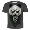 Heren T-Shirts Panda Harajuku Punk Korte Mouw Tops Trend Pullover Man Shirt Streetwear Casual T-shirt Oversized Cool Grafische Mode