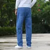 Vår och sommarljus Straight Loose Jeans Klassisk stil Högkvalitativ stretch Young Men's Thin Brand Denim Jeans 210531
