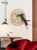 壁時計現代の契約猫装飾時計デザイン創造的なリビングルーム装飾家庭ミュート