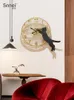 Wall Clocks Modern Contracted Cat Decorative Clock Design Creative Living Room Decoration Household Mute The