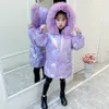 2020 moda marca menina roupas aquecendo jaqueta crianças casaco parka grande pele crianças adolescente espessamento outerwear frio inverno frio h0917