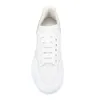 2021 ladies casual shoes sandals white smooth calfskin lace-up sneakers large flat laces rubber soles with iconic embossed design size 35-39