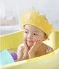 Adjustable Baby Shower Shampoo Cap Crown Shape Wash Hair Shield Hat for Kids Ear Protection Safe Children Shower Head Cover