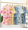 Summer Kids Cute Pajamas Set Cotton Poplin Thin Carton Unisex Sleepwear Girls Loungewear Pyjamas Boy Short Top+ Pant