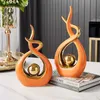 Keramik abstrakte kleine Figuren kreative nordische Ornamente Bücherregal TV-Schrank Wohnzimmer Veranda Dekorationen Home Decor Modern 210727