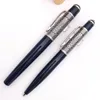 Quality Classic long and thin Barrel Roller Ball Pen Stainless steel ragging Silver Clip Olive green drill Writing Smooth Luxury G231z