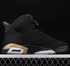 Jumpman 6 DMP Black Gold Mens Basketball Skor 6s Sneakers