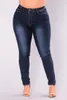 Plus storlek 5xl hög midja elastisk calca jeans kvinnor smala långa jeans fet mamma sexiga denim jeans byxor damer push up blyertsbyxor