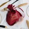 Mini sacchetti per gioielli con coulisse Tasca per regalo di nozze Confezione regalo per caramelle in velluto a forma di cuore per regali Fornitura di imballaggi per sacchetti di cioccolato