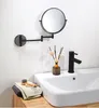 Mirrors Dressing Mirror Wall Mounted 8 Inch Magnifying Two-sides Space Aluminum Black Makeup Cosmetic Lady Gift