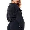 Sexig bantning Ripped Short Women Jacket Fransed Denim Ing Style Cool Casual Outwear