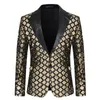 costume pour hommes argent paillettes costume à carreaux veste blazer coupe ajustée un bouton hommes DJ club scène chanteur mâle Hombre costumes pour hommes d'affaires