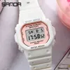 Sanda Frauen Digitaluhr Multifunktions-Armbanduhr Rechteck Frauen Uhren Wecker Sport Wasserdichte Uhren Reloj Mujer 293 Q0524