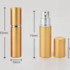 5ml Glas Liner Parfümsprayflasche eloxiert Aluminiumschale Kosmetische Parfum-Subflaschen leerer flachkopf matt