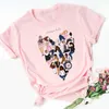 Lato Nowa Moda Miłość Heart Graphics Drukowane Kobiety Koszulka Feministka Cartoon Krótki Rękaw Tshirts Kobiet Casual Topy Tee X0527