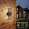 24W LED Applique Murale Rectangle Cylindre IP65 Extérieur Étanche Jardin Couloir Intérieur Chambre Salon Décoration Aluminium Up and Down Light