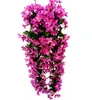 Faux floral mode violet kunstbloemen muur opknoping mand bloem orchidee zijde krans wijnstokken thuis bruiloft straat licht decoratie wmq927