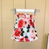 2021 Kids Girls Fashion Summer 2 PCS Sets Print Floral Chiffion Flower Outfits Retail Clothers9130224