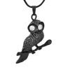 Stainless Steel Fashion Owl Cremation Pendant/Ashes Keepsake Jewelry Necklace Memorial Pet