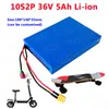 GTK 36v 5ah lithium battery Li ion 10s2p 18650 5000mah battery pack for electric skateboard unicycle self-balance scooter