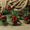 10ピースミニパインニードルクリスマスツリーアクセサリーギフトボックス装飾人工植物クリスマス装飾装飾品1946 V2