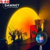 Sunset Projection Night Lights Live Broadcast Background Like Galaxy Projector Atmosphere Rainbow Lamp Decoration For Bedroom