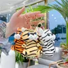 Nyckelringar Plush Tiger Keychain Fashion Bag Pendant Zodiac Toy Par Car Charms Girl Gift Keyring Jewelry