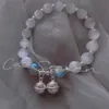 Pulseira de pérolas naturais de luxo, contas da sorte, pulseira com contas, joias de charme de noiva para mulheres, meninas, pulseira elástica, joias lindas